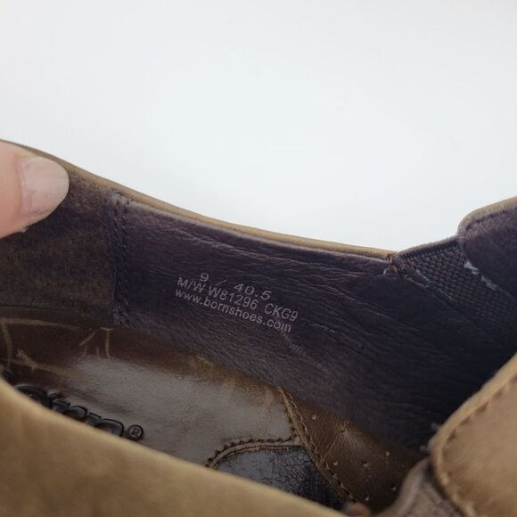 Born mules clogs brown tan leather heel 9 womens shoetie - Picture 4 of 11